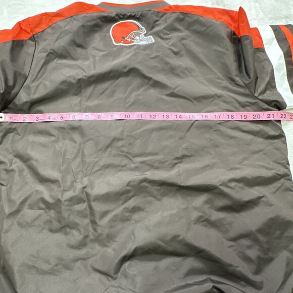 G-III Cleveland Browns Windbreaker Pullover Mens SMALL Embroidered Mesh Lined - Picture 15 of 16